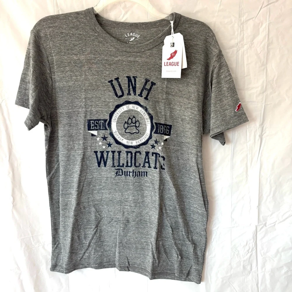 NWT League UNH Wildcats Gray T-Shirt SZ L - Picture 8 of 8